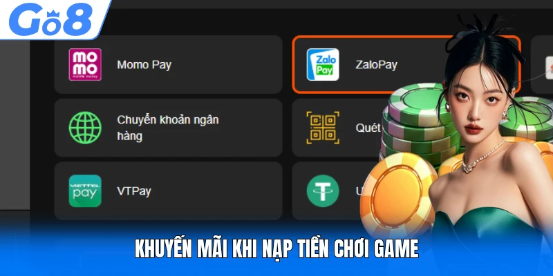 Nạp Tiền GO8 Thuận Tiện Với Hướng Dẫn Giao Dịch An Toàn Nhất 4 Khuyến mãi khi nạp tiền chơi game